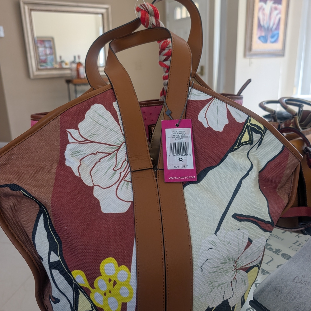 Vince Camuto Brown Floral Women's Bag
